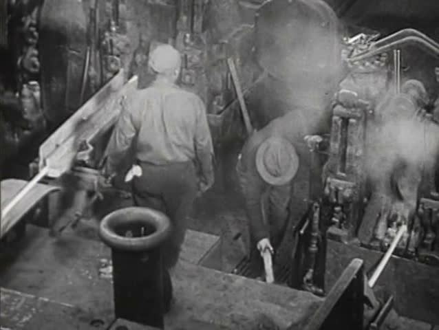 1930s - workings steel mill set Stock Footage Video (100% Royalty-free ...