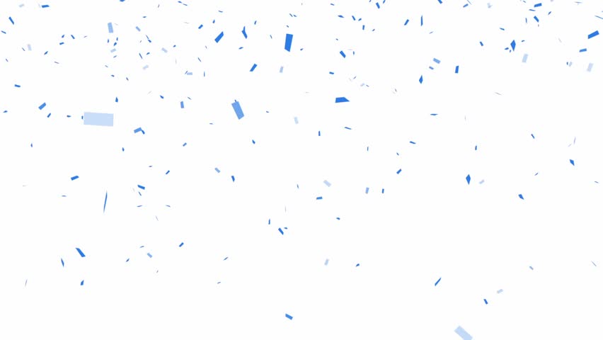 Blue Confetti - Alpha Channel Stock Footage Video (100% Royalty-free