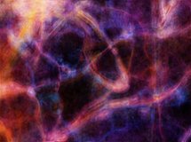 NTSC - Video Background 2142: Abstract soft light particles blur, fade and shift (Loop).