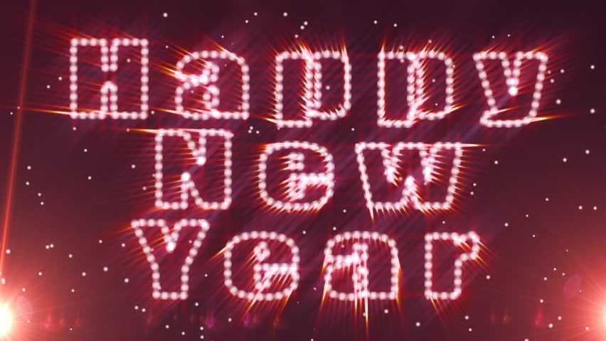 Happy New Year Greeting Abstract Background