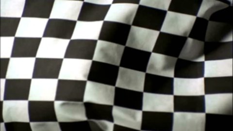 Old Film Grand Prix Chequered Flag Waving