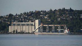 Clip of Seattle ferry passing by.