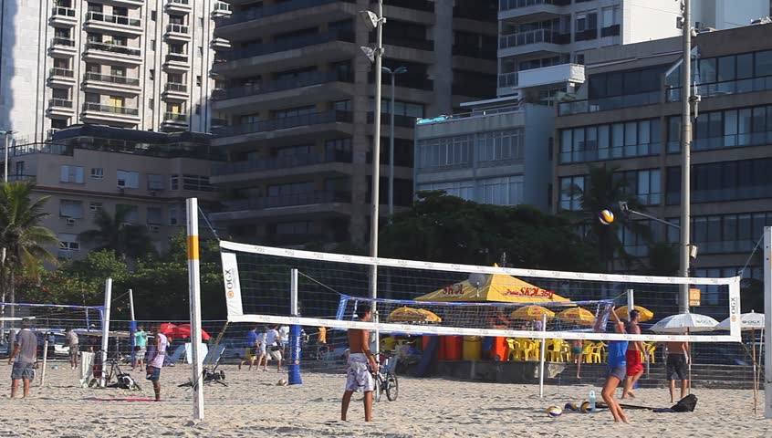 Brazil, in April of 2013: Beach volleyball on Ipanema important point of sports