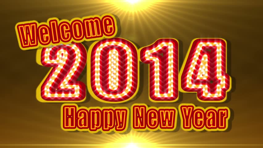 New Years Greeting 2014 Abstract Background
