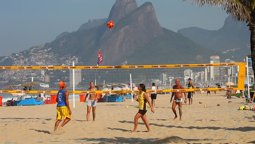 Brazil, April 2013: Beach Soccer on Ipanema important point of sports in Rio de