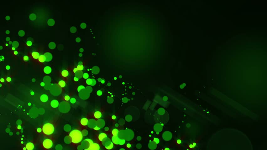 Twinkling Dust Particles Abstract Green Background