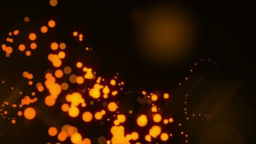 Twinkling Dust Particles Abstract Orange Background