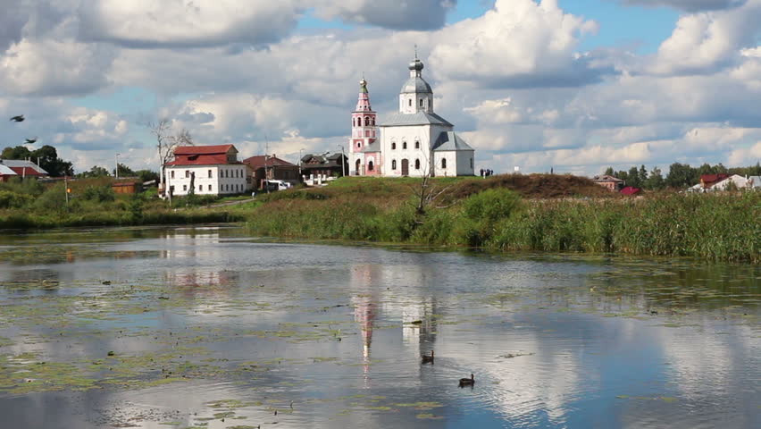 view on churches in Suzdal Russia