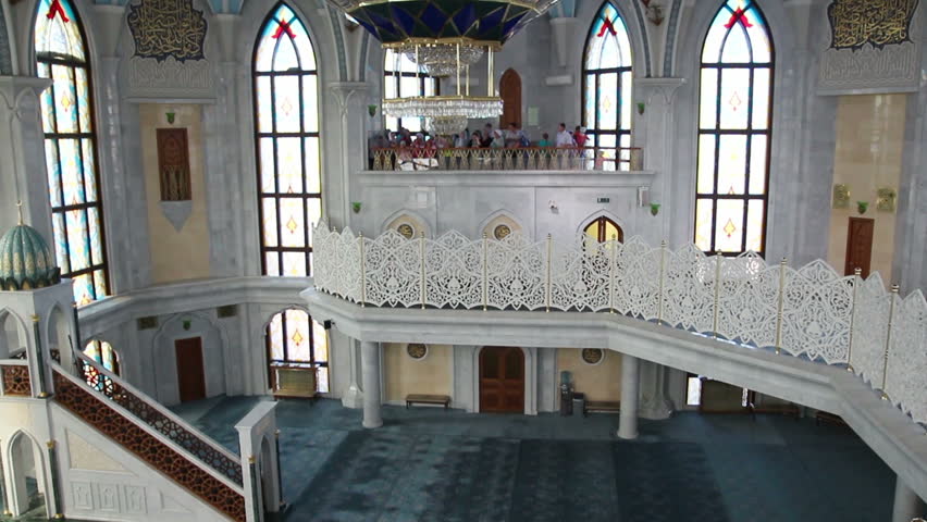 interior of kul sharif mosque - kazan russia