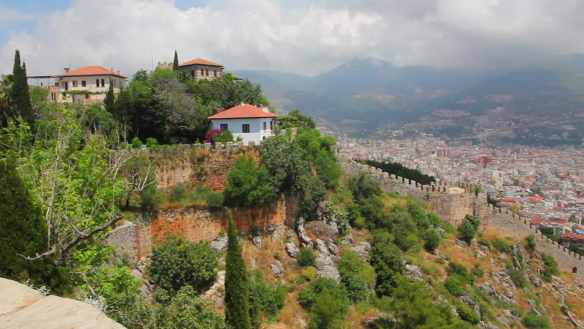 panorama of Alanya Turkey - view from fortress