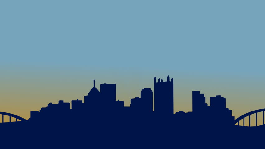 An abstract Pittsburgh skyline.