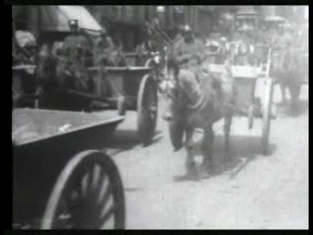 1900s - New York City street cleaning brigade on parade, 1903.