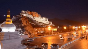 tibet Potala Palace Night
