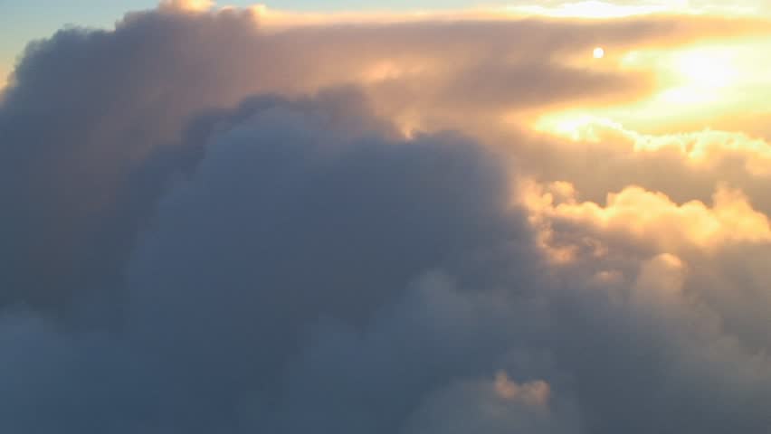 Fly through storm cloud. Low light cloudscapes. These are real organic clouds, shot from a photo aircraft, not computer CG. Royalty-Free Stock Footage #4978772