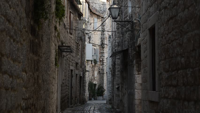 Cobblestone street in Trogir, Croatia | Shutterstock HD Video #4981121