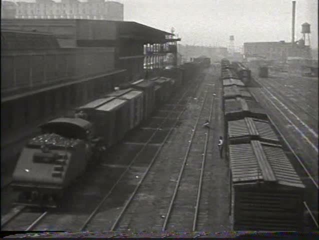 1920s - American industrial might in 1923 includes giant steel mills and textile factories.