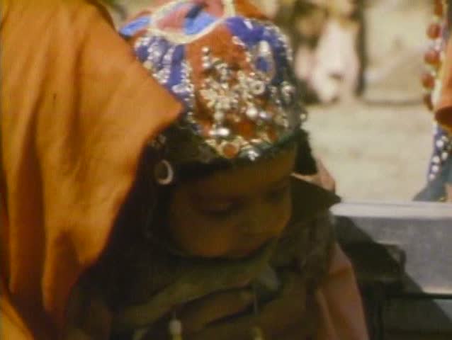 1980s - Montage of refugees from Afghanistan making their way to Pakistan during the Soviet invasion.
