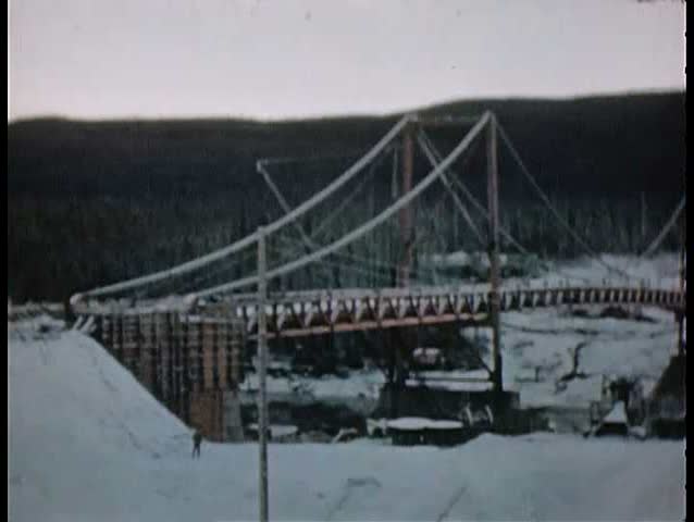 1940s - Bridges are built along the Alaskan highway in 1942.