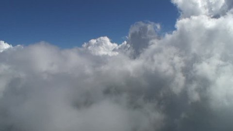 Turbulent air puffy clouds. Organic cloudscapes.