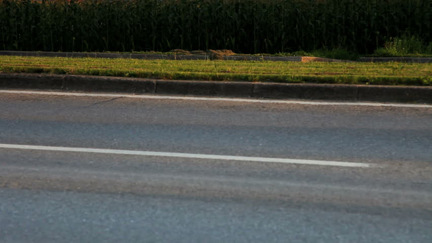 Car driving in the road