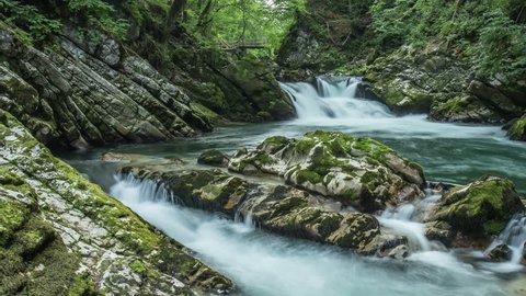 Waterfall time lapse. Triglav National Park, Slovenia. Full HD, developed from raw photos. (canon 6D)