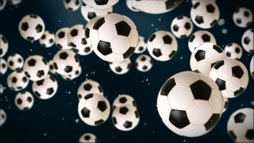 Soccer ball against dark blue