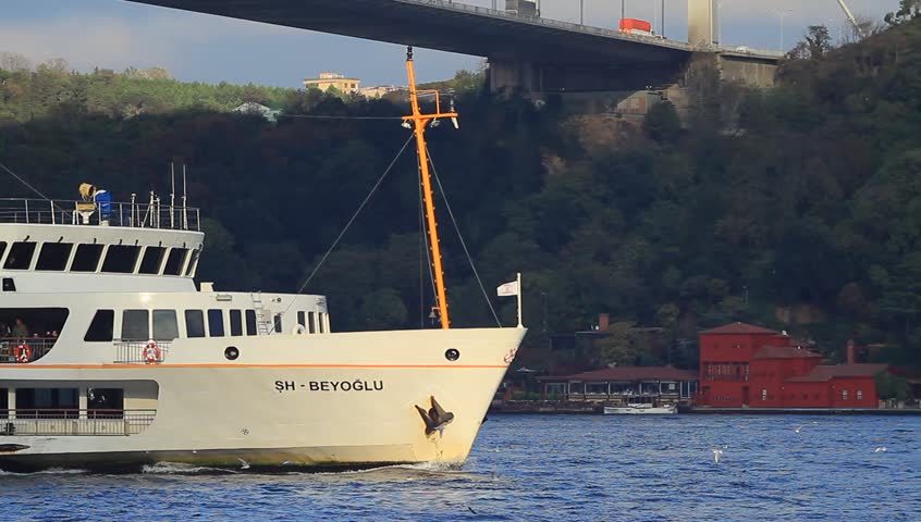 ISTANBUL - OCT 26: SHs BEYOGLU Ferry sails from daily Kavak Tour on October 26,