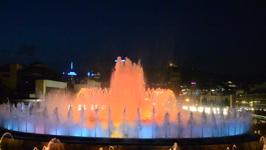 Singing Magic Fountain, Barcelona 
