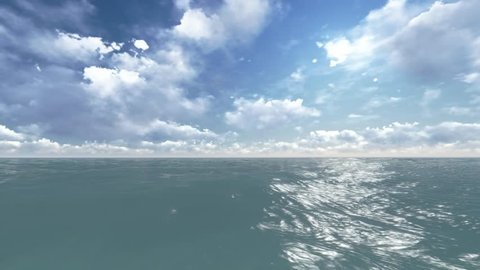 Render over a sea surface. Stock video
