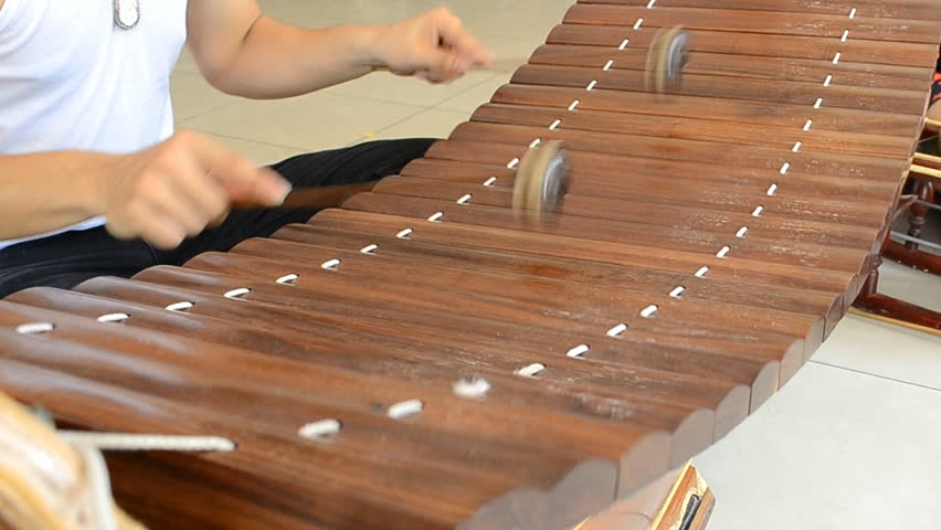Bamboo Xylophone Mat (Ranat) Instrument Of Thailand