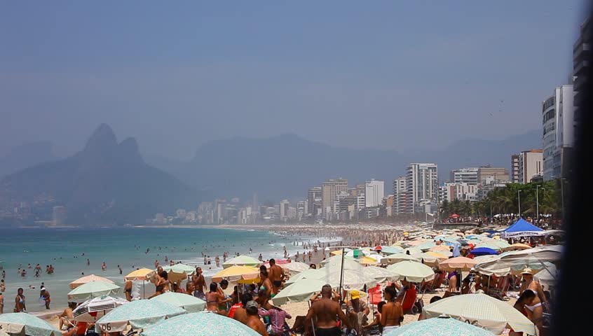 Ipanema Brazil- summer 2013: Ipanema beach, important point of sports in Rio de