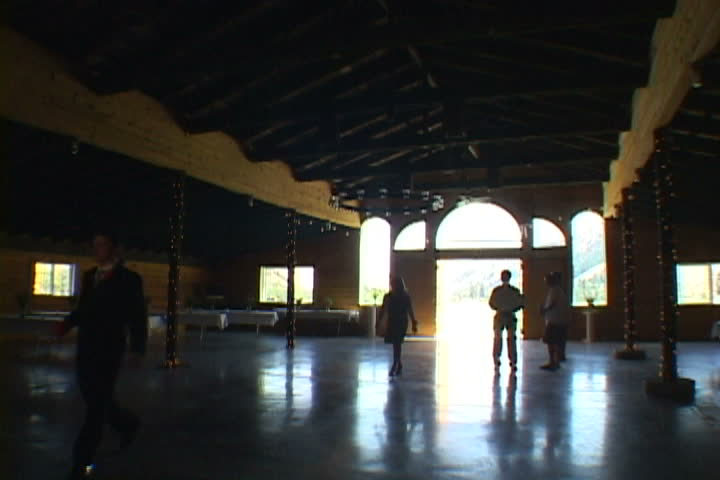 Time Lapse of wedding reception hall in barn.