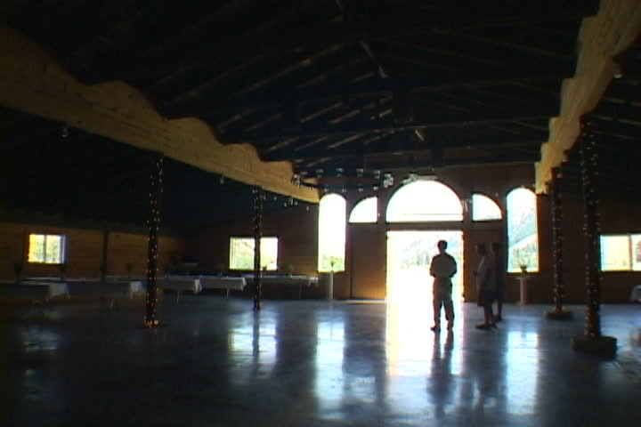 Time Lapse of wedding reception hall in barn.