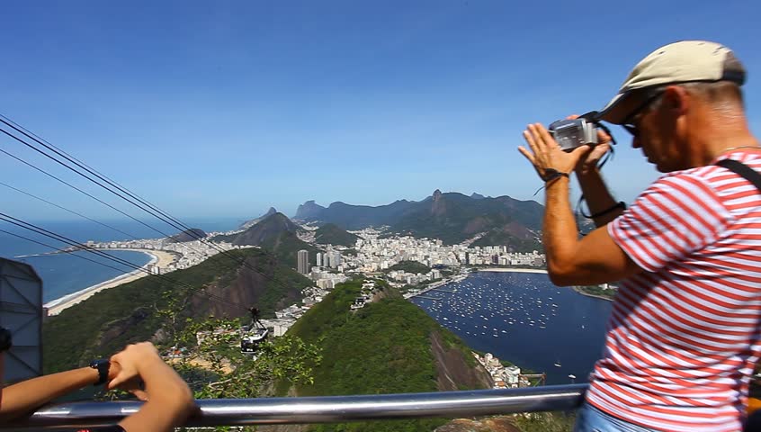 RIO DE JANEIRO, Brazil - CIRCA 2013: Sugarloaf Mountain, is a peak situated in