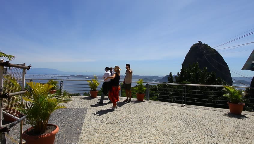 RIO DE JANEIRO, Brazil - CIRCA 2013: Sugarloaf Mountain, is a peak situated in
