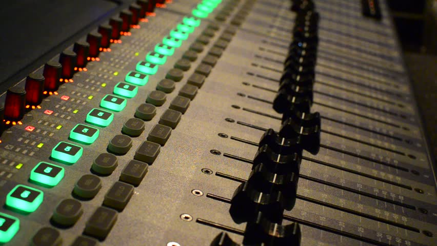 Sound records. Sound recording studio mixette