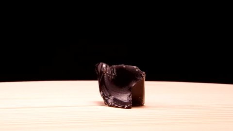 Obsidian stone mineral raw
