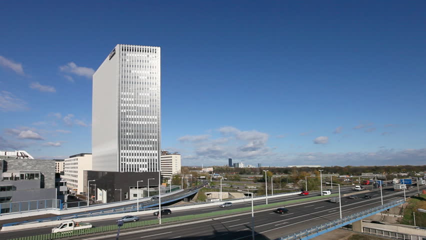 City Highway no. A23 of Vienna (in german called: Tangente) with view direction to northeastern. It