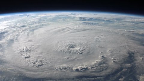 Super Typhoon / Hurricane as viewed from space. (Elements furnished by NASA)