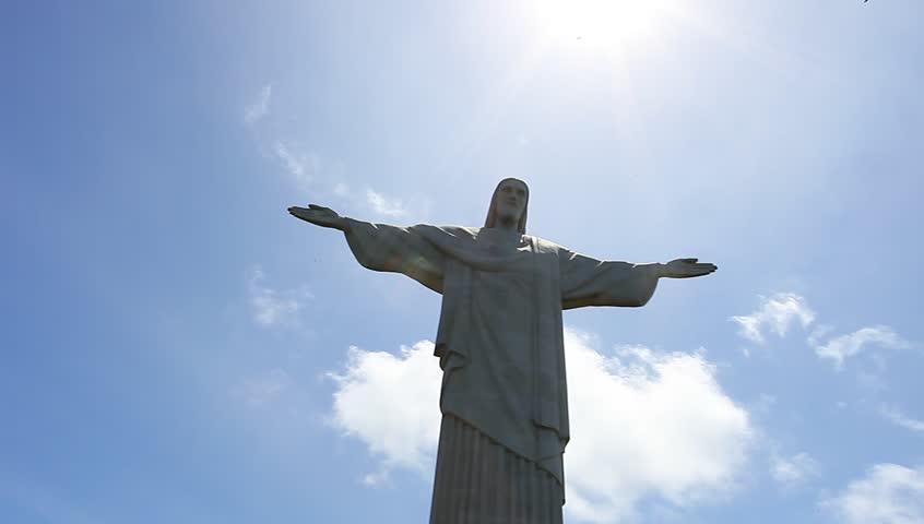 RIO DE JANEIRO - 2013: Tourists visit Christ the Redeemer, Corcovado, meaning