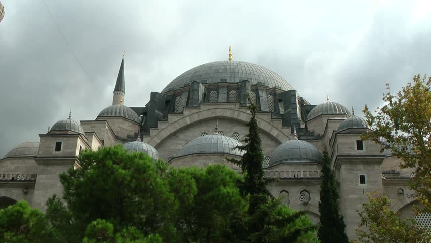 ISTANBUL, TURKEY - OCTOBER 29, 2013: Suleymaniye Mosque was built by Mimar