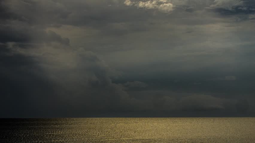 Dark angry skies over the west coast of Puerto Rico