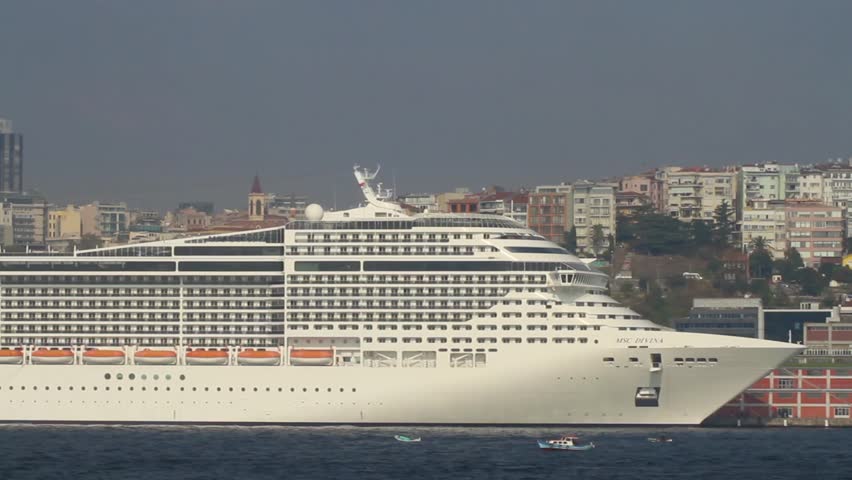 ISTANBUL - OCT 23: Cruise ship MSC DIVINA on October 23, 2013 in Istanbul. Lucky