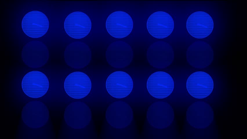 Abstract Animated Random Flashing Blue Lights For Music Videos