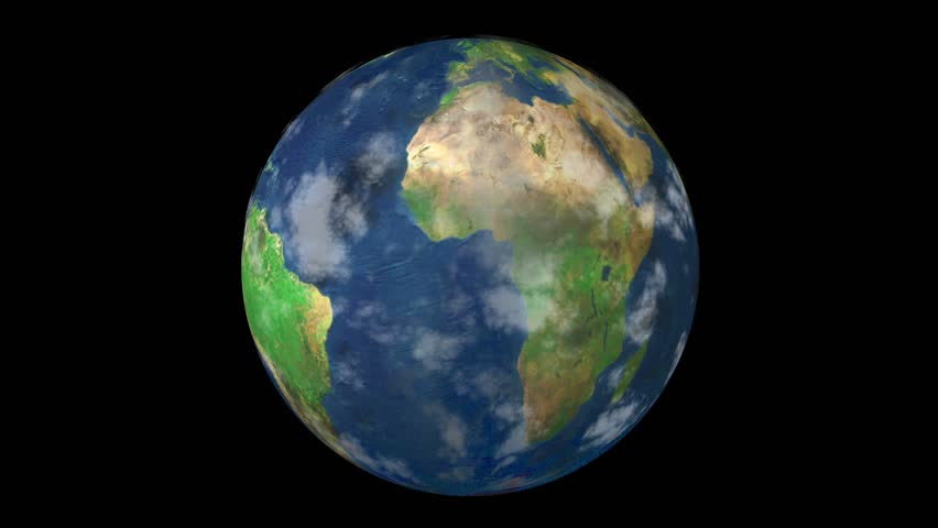 Earth animation on a black background