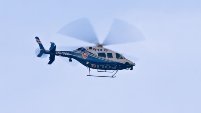Police helicopter spying. Police service commonly use aircraft for traffic