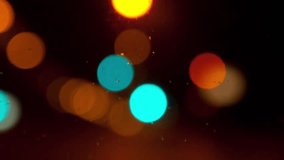 City on night - Blend of lights in time-lapse video - colorful bokeh with movements effects - HDTV H.264 codec