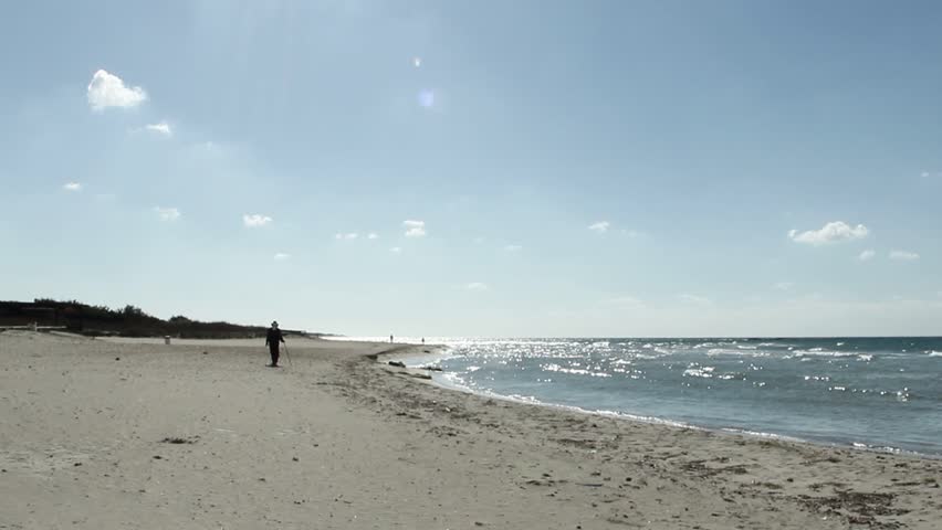 Stranger On the Beach Stock Footage Video (100% Royalty-free) 5038049