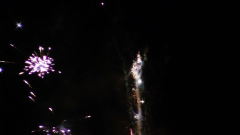 Fireworks Display Good Quality Black Background