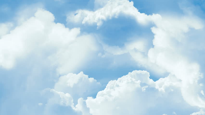 blue sky background white clouds Stock Footage Video (100% Royalty-free ...
